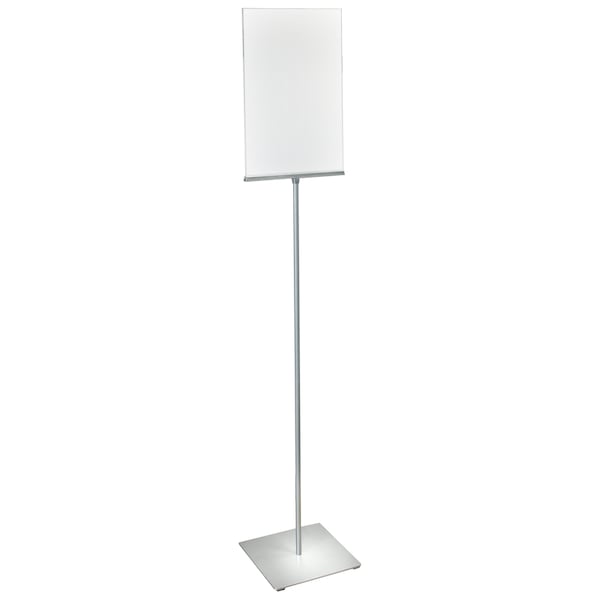 11"x17" Pedestal Two-Sided Sign Holder Stand on Square Metal Base